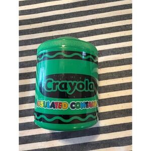 Vintage 2007 Crayola Insulated Container 10.5oz Green Crayon Food Jar Retro